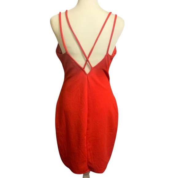 Haute Monde Red Double Strap Cross Back Dresss - Picture 6 of 6
